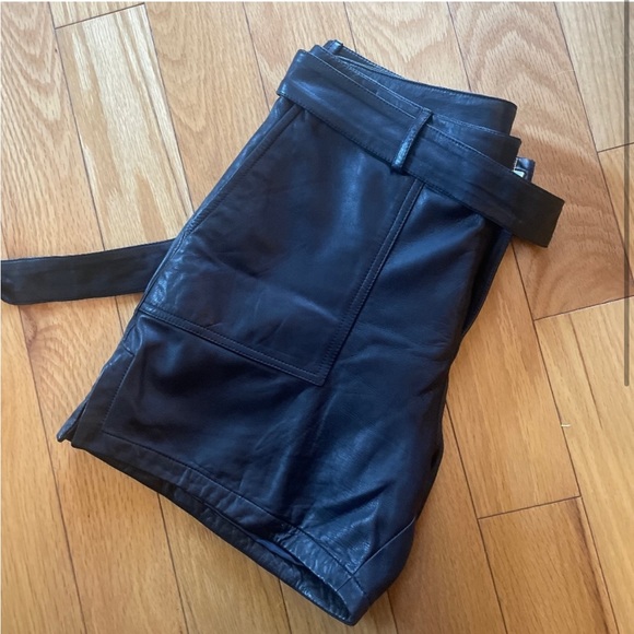 Skingraft Leather Shorts (with Leather belt)